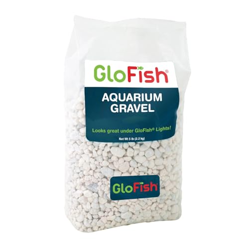 GloFish aquarium Gravel 5 Pounds, White, Complements GloFish Tanks (29022) - color: White Frost, size: 5 pounds