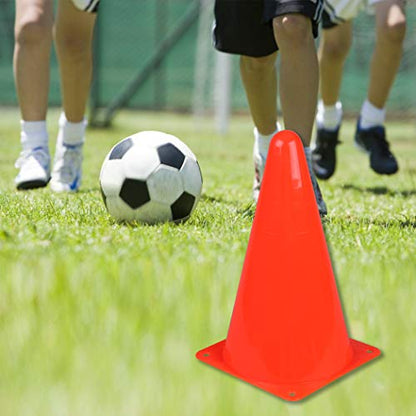 CARTMAN Agility Training Cones, Plastic Soccer Field Markers Indoor Outdoor for Events - style: 9" 12pk