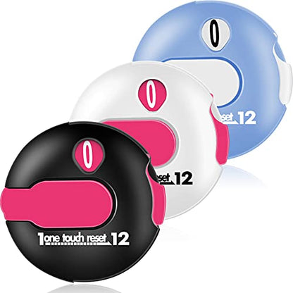 3 Pcs Golf Stroke Counter 1.2" Clip - color: Black, White, Blue