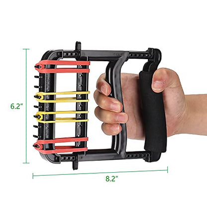YPCBYNBS Hand Exerciser,Finger Exerciser and Hand Strengthener for Hands,Finger,Wrist,Forearms and Thumbs Therapy,Black