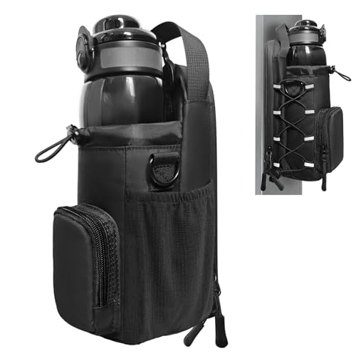 JACZZO Magnetic Gym Bag, Magnetic Water Bottle Holder & Small Gym Bag, Gym Gifts for Women and Men (Black, <40 OZ) - color: Black, size: M