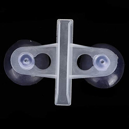 40PCS PVC Aquarium Fish Tank Divider Clips, Separator Brackets with 2 Suction Cups for Breeding and Preventing Fish Fighting, White Black (White)