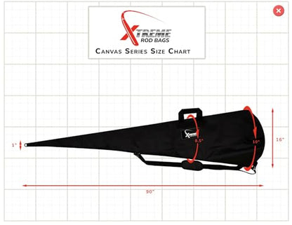 Xtreme Rod Bag - Canvas - Universal Fit,Black