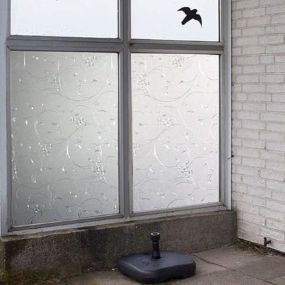 Frosted Privacy Window Film, Glass Door Privacy Film Non-Adhesive Window Clings for Home Office Decoration, Anti-UV, Heat Control and Prevent Bird Strikes (Wheat, 23.6x78.7 Inches) - size: 23.6x78.7 Inches