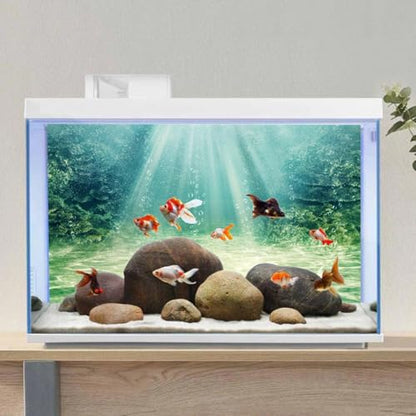 AWERT Aquarium Background Aquatic Plant Bubble Underwater Ocean Floor Fish Tank Background Polyester Background 48x18 inches - size: 48x18in/120x45cm