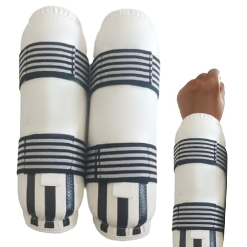 1 Pair Forearm Guard Protective Thickened Sweat-Wicking Taekwondo Arm Guards Lightweight Comfort Taekwondo Sparring Gear for Adult Youth