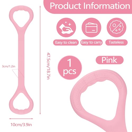 Yitexin Figure 8 Resistance Band, Stretch Bands for Exercise, Stretch Strap for Arm Shoulder Back Chest Stretching, Elastic Rope Stretching Bands - color: Pink