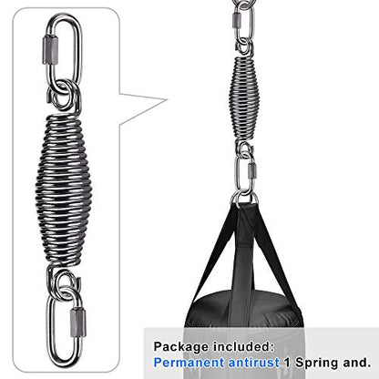 SELEWARE Heavy Duty Heavy Bag Spring for Punching Bags up to 300 lbs - color: Silver-1 Pcs Conical Spring Only