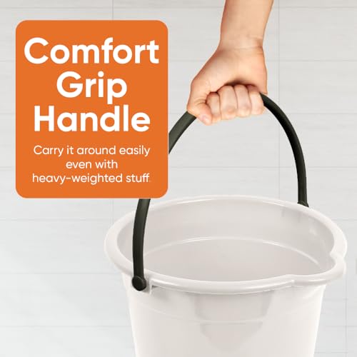 Superio Plastic Cleaning Bucket for Home, 2 Gallon Pail for Mopping with Large Spout - Bucket for Floor Mopping, Car Wash - Bowls for Camping, Fishing
