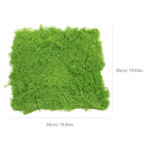 BESPORTBLE Artificial Moss Mat - Realistic Light Green Fake Grass Turf for Outdoor Landscaping, Window Display, Miniature Fairy Gardens, Easy to Install & Maintain