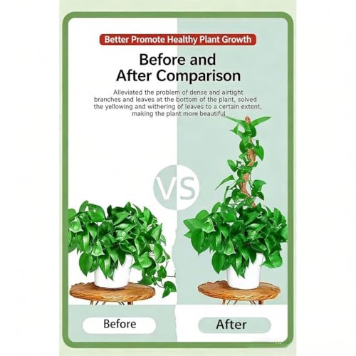 Moss Pole Monstera Plant Support - 2 Pack 28" Bendable Coco Coir Pole for Indoor Climbing Plants with Plant Sticks Support