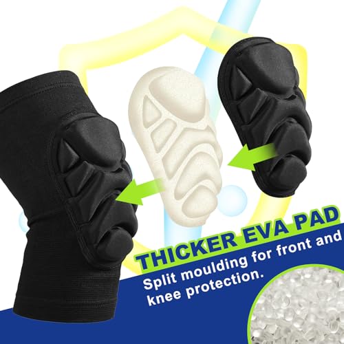 SOUTHMAN Knee Pads Work, 1 Pair 20MM Thick EVA Foam Kneepads, Protective Knee Pads for Men Women, Anti-Slip Collision Avoidance Knee Sleeve for House Cleaning, Flooring, Gardening, Skating (Large)
