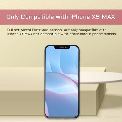 Inner Complete Screws Set and Full Internal Metal Bracket Kit Replacement for iPhone Xs MAX Plate Cover Bottom Small Screw Parts with Repair Tools Screwdriver for XSMAX