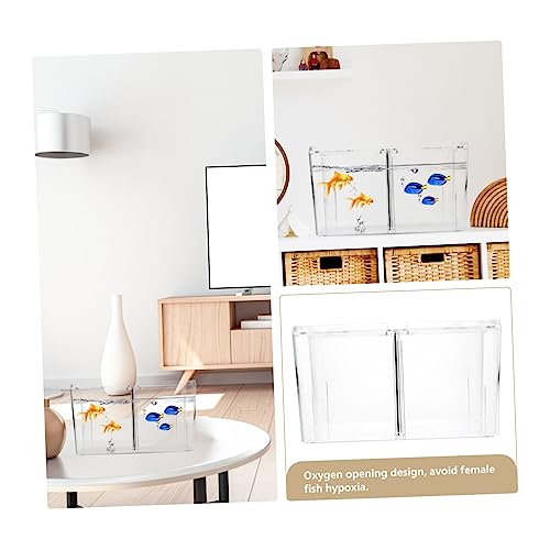 Mikikit Multi-Functional Fish Breeding Isolation Box Aquarium Hatching Container Cover for Safe Spawning and Separation of Aggressive Fish