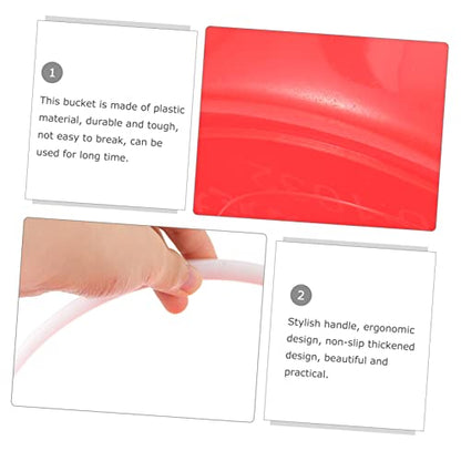 5L Plastic Bucket with Handle for Household Cleaning Gardening and Pet Care - Lightweight Multipurpose Water Pail for Indoor and Outdoor Use