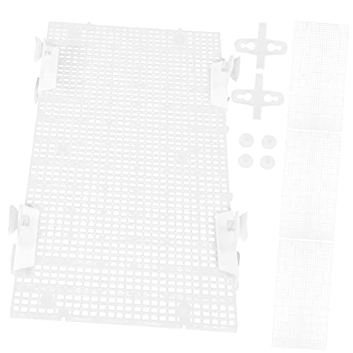 Abaodam 4Pcs Aquarium Divider Grid with Suction Cups Isolation Panels for Fish Tanks Lightweight Easy to Install for Breeding and Separating Fish