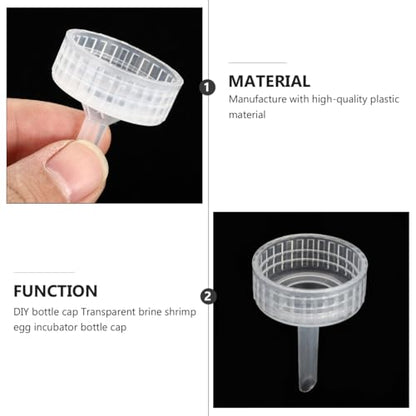 FOMIYES 20 Pcs Brine Shrimp Incubator Bottle Caps Aquarium Hatchery Kit for DIY Shrimp Egg Hatching