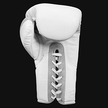 TITLE Boxing White Lace Sparring Gloves 2.0, White, 16 oz - Lace Up Boxing Gloves