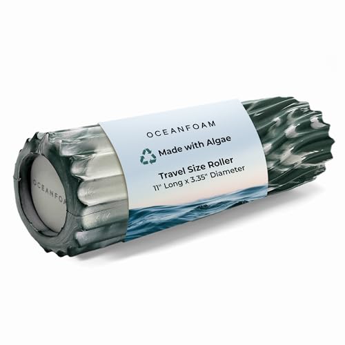 Oceanfoam Ripple Small Foam Roller for Physical Therapy (Hunter Marbled) - color: Hunter Marbled