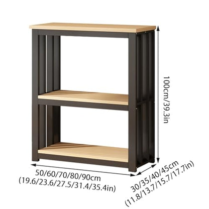 Heavy-Duty Adjustable Aquarium Stand with 2-Tier Shelves, 100kg Capacity, Rimless Fish Tank Table for Home & Office, Brown Finish (80x40cm/35.4x15.7in) - color: Brown, size: 80x40cm/35.4x15.7in