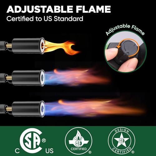 Powerful Propane Torch, Propane Torch Head, Kitchen Cooking Culinary Torch Lighter, Charcoal Lighter, Sous Vide Searing Steak, BBQ, Grill, Campfire Charcoal Starter(Tank Not Included)