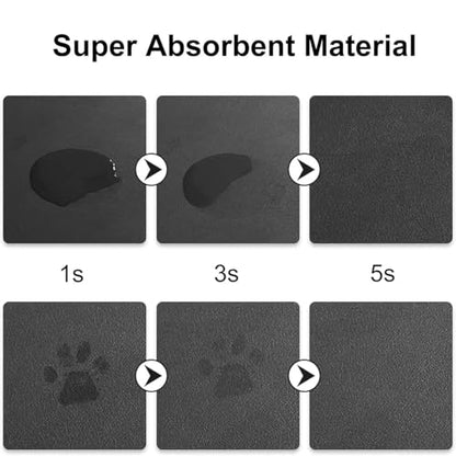 Dog Food Mat Waterproof Anti-Slip Dog Bowl Mats Camouflage Deer Pet Feeding Mat for Food and Water Absorbent Pet Cat Placemat Quick Dry Water Dispenser Mats for Dogs and Cat - size: 30x45cm