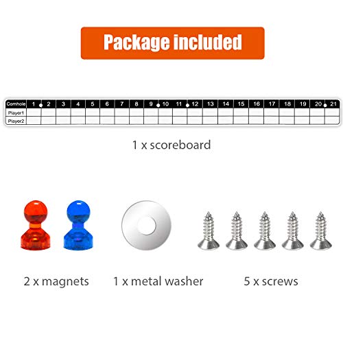 Waybelive Cornhole Game Magnetic Scoreboard, White & Black - size: 1 Pack