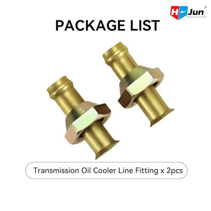 Transmission Cooler Oil Tube Connector Compatible with Ford Escape 2001-2007, Mazda Tribute 2001-2006, Mercury Mariner 2005-2007, V6 3.0L Only, 2pcs Radiator Cooling Line Fittings (Thread M14x1.5)
