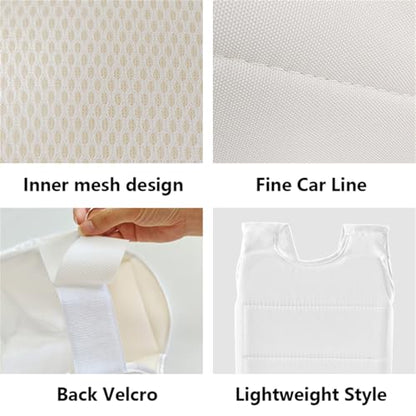 Karate Chest Protector, MMA Combat Training Boxing Taekwondo Abdomen Protective Sparring Gear Muay Thai Kickboxing - color: White, size: X-Small