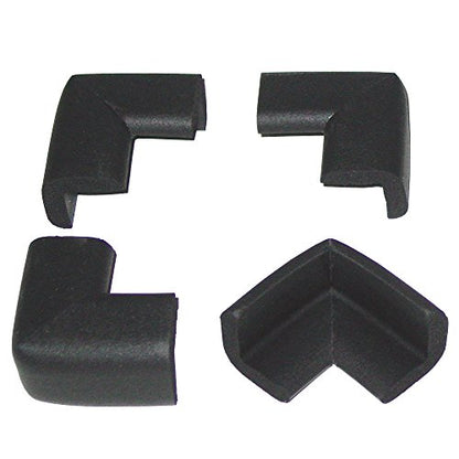 KidKusion 4-Piece Safety Corner Cushion, Black, Child Proofing Corner Guard, Made in USA, Child Safety, Home Furniture Safety Bumper, Baby Proof Table Protector, 4 Count (Pack of 1)