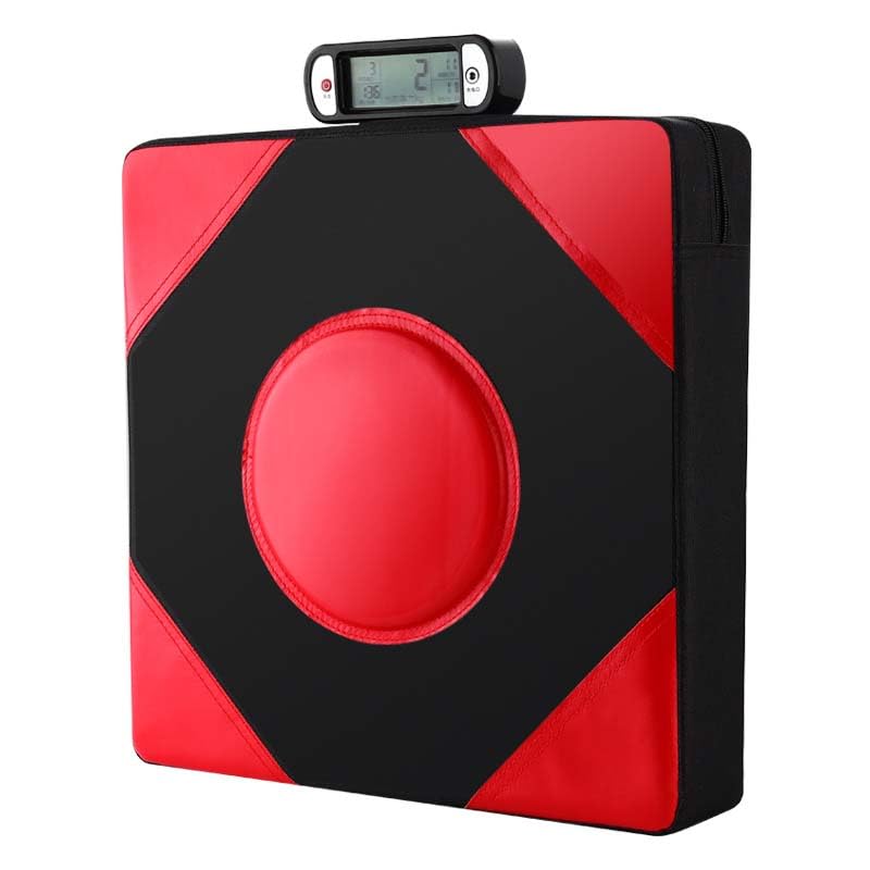 Boxing Force Testing Machine，Strength Testing Punch Bag， 40cm Square Hanging Boxing Pad with Power Measurement & Count Tracking, Adjustable Height for Home Fitness & Stress Relief