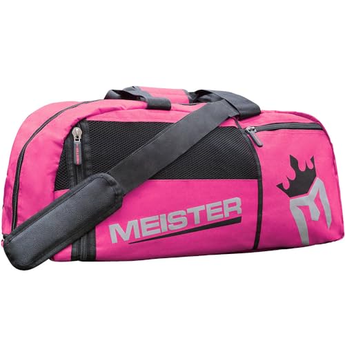 Meister Vented Convertible Duffel/Backpack Gym Bag - Ideal Carry-On | Built for athletes with dual mesh ventilation and ultra-durable construction for training, travel and everyday use - color: Pink