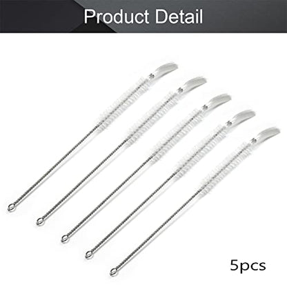 Utoolmart 15mm Dia Twist Handle Nylon Test Tube Brush Bottle Cleaning Brush Cleaner Industrial Brush Straw Cleaning Brush Manual Wire Brush 5Pcs