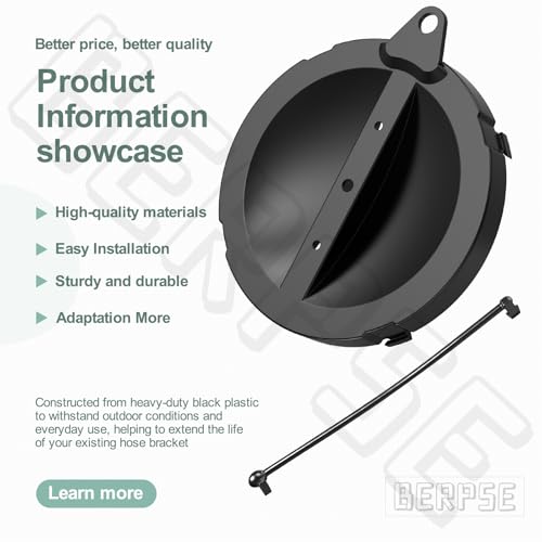 A040338BK Cap/Strap for Hose Carriers Compatible with Va-lterra, RV Sewer Hose Storage Cap for Camper Sewer Hose Carrier