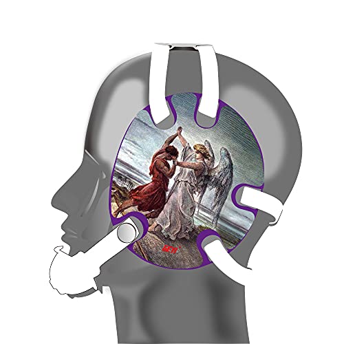 Wrestling Headgear Jacob Wrestled God Sticker (Purple) - color: Purple