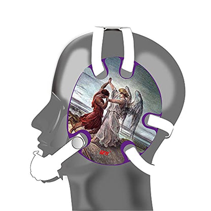 Wrestling Headgear Jacob Wrestled God Sticker (Purple) - color: Purple