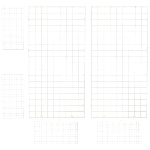 6pcs Aquarium Grid Dividers Fish Tank Bottom Partition Net White 30x15cm Mesh Breeding Isolation Board for Aquarium Filter and Fish Tank Separation