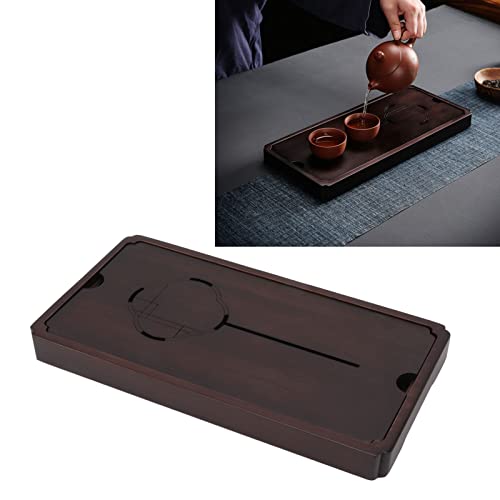Water Storage Tea Tray, Chinese Drinks Drainage Box Decorative Household Tea Serving Board Large Capacity Detachable Teaware for Kitchen Cafe Office (S)
