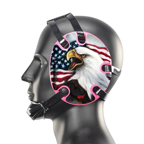Wrestling Headgear with American Bald Eagle Decals - color: Pink, size: Youth