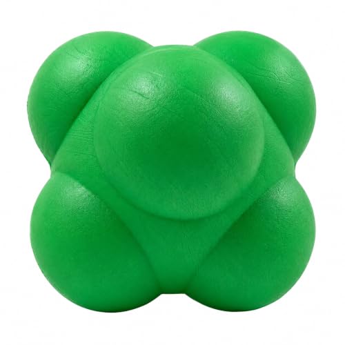 Agility Bounce Reaction Ball, Rubber Six Knob Reflex Trainer - color: Green