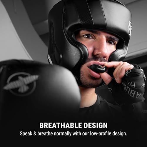 Hayabusa Combat Sports Mouth Guard Youth, Kids and Adult Sizes Comes with Case - Black/Red, Adult - color: Black/Red, size: Adult