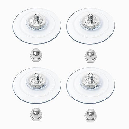 AMOSIJOY 4 Pack Cat Window Perch Suction Cup, Strong Adhesive Replacement Suction Cup with Screws for Foldable & Cordless Cat Window Hammock Seat
