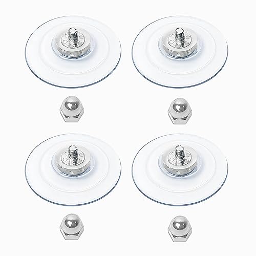 AMOSIJOY 4 Pack Cat Window Perch Suction Cup, Strong Adhesive Replacement Suction Cup with Screws for Foldable & Cordless Cat Window Hammock Seat