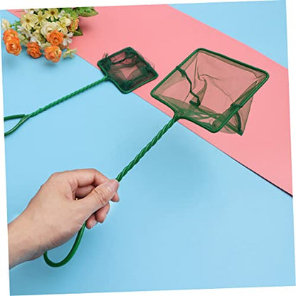 POPETPOP 5pcs Nylon Fish Net Set Soft Tear-Resistant Mesh for Aquariums Safe Catching Tool for Fish and Shrimp Handle Aquarium Accessory