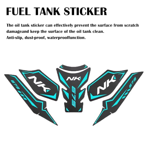 For 675NK 675nk 2026 2025 Motorcycle Accessories Fuel Tank Protection Stickers Gas Tank Pad Anti Slip Decoration Decals Kits (Blue)