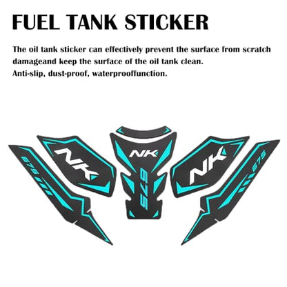 For 675NK 675nk 2026 2025 Motorcycle Accessories Fuel Tank Protection Stickers Gas Tank Pad Anti Slip Decoration Decals Kits (Blue)