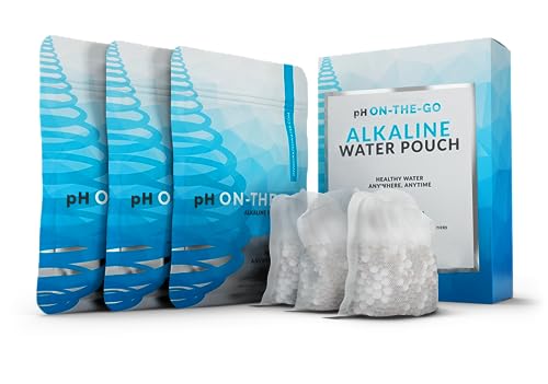 Invigorated Water pH ON-The-GO Alkaline Water Filter Pouch, Portable Alkaline High pH Water Filtration System for Your Bottle, Pitcher, Jug, Container, Long-Life - 400 Litre/105 Gallon (Pack of 3) - style: 100g (3 Pack)