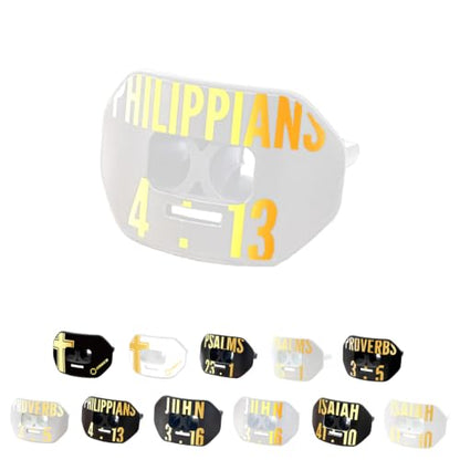 O Shield Vortex Graphic Football Mouth Guard, Philippians 4:13 White - color: Philippians 4:13 White