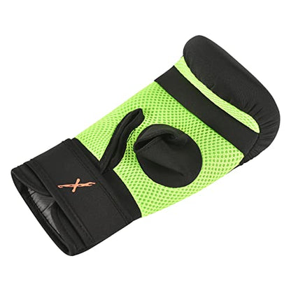 MaxxMMA Neoprene Washable Heavy Bag Gloves - Boxing Punching Training - color: Neon Yellow, size: Small-Medium