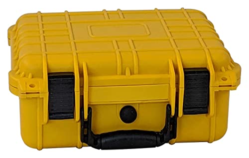 Weatherproof Equipment Case, made of Polypropylene Plastic, Black with Foam Insert (16.5" X 13" X 7" (L x W x H) YELLOW) - size: 16.5" X 13" X 7" (L x W x H) (YELLOW)